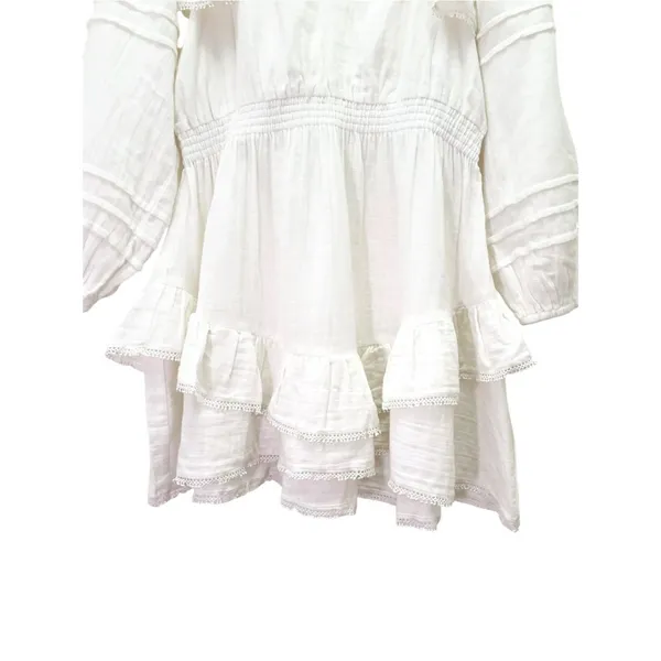 NWT Chelsea & Violet Amanda Cotton Ruffle Dress White Sz Large Boho Cottagecore - Image 5