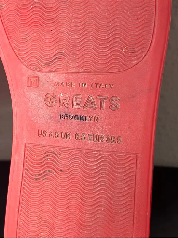 Greats Brooklyn Red Patent Leather Lace Up Sneakers Size 8.5 - Image 11
