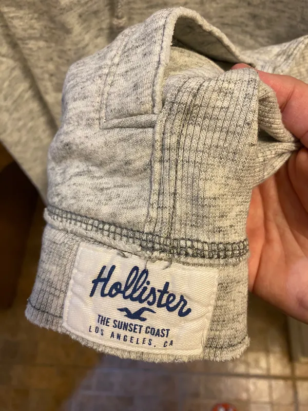 Hollister Gray Sweater Pullover Sweatshirt - Image 3