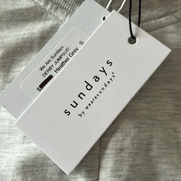 Anthropologie Sundays Womens Derby Jumpsuit‎ Light Heather Grey Sz S Minimalist - Image 6