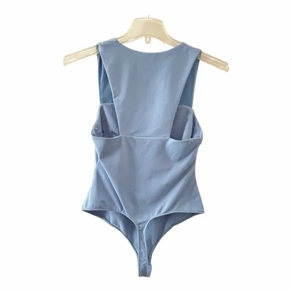 ✨Free People Intimately She's So Sleek Sz Small Bodysuit in Chambray✨ - Image 4
