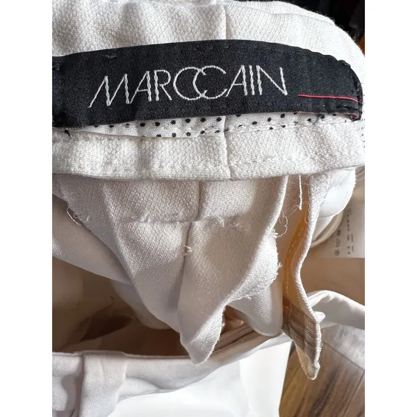 Marc‎ Cain Classic Pleated Trouser N5 Size 12 Cream Straight Leg - Image 6