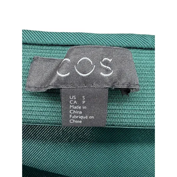 COS Minimalist Forest Green Maxi Skirt Column Longline Quiet Luxury Office S - Image 2