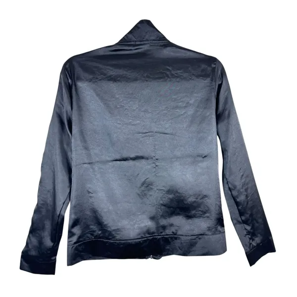 PUMA NWT Black Satin Lux T7 Full Zip Elastic Lightweight Jacket‎ Pockets Size S - Image 3