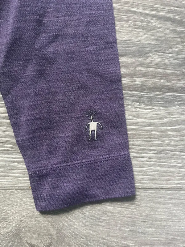 Smartwool Purple 100% Merino Wool Long Sleeve Quarter Zip Outdoor Hiking Top S - Image 3