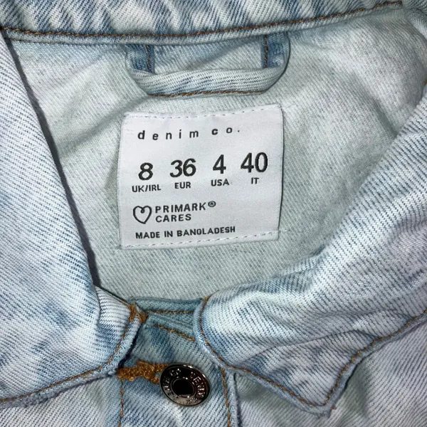 VTG Style Trucker Jean Jacket Womens 4 Light Wash Streetwear Oversized Pocket - Image 9
