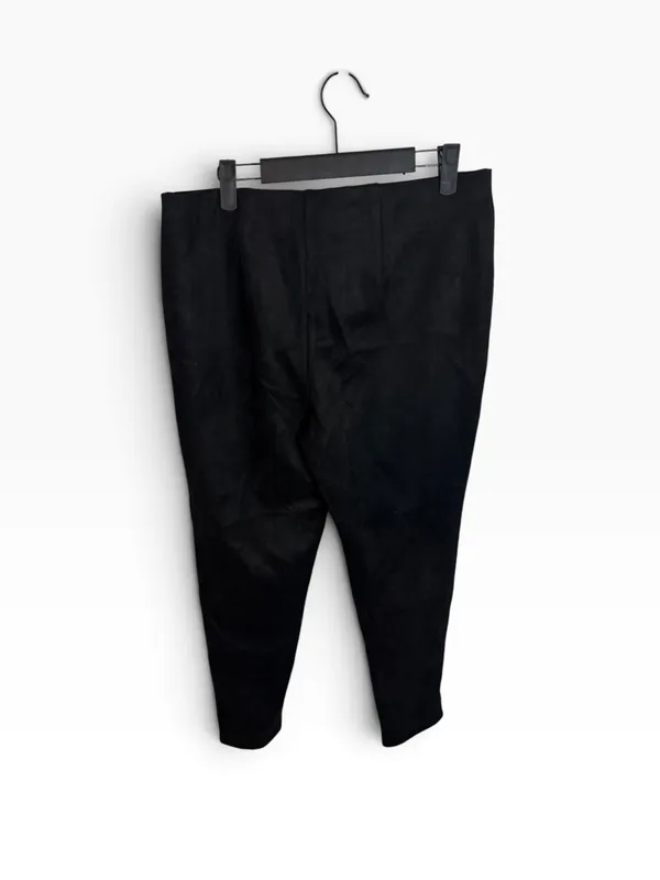 Zac & Rachel Black Faux Suede Pull On Ankle Pants - Image 2