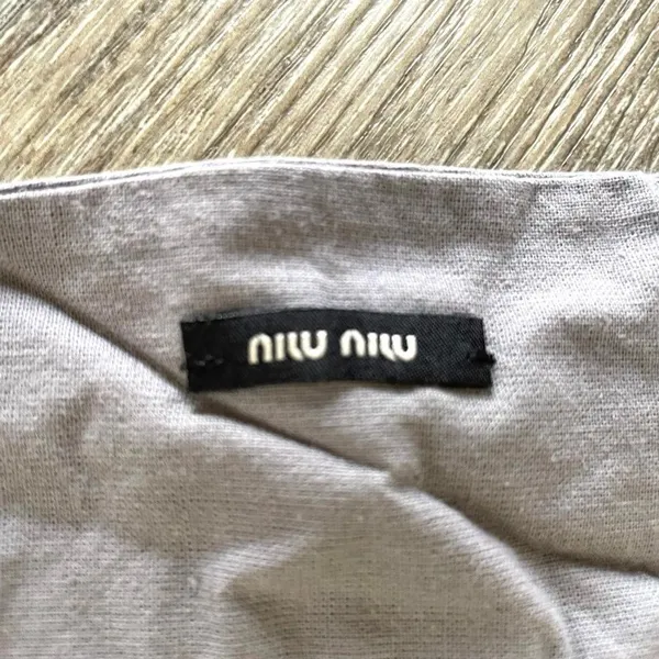 Miu miu small grey drawstring dust bag - Image 6