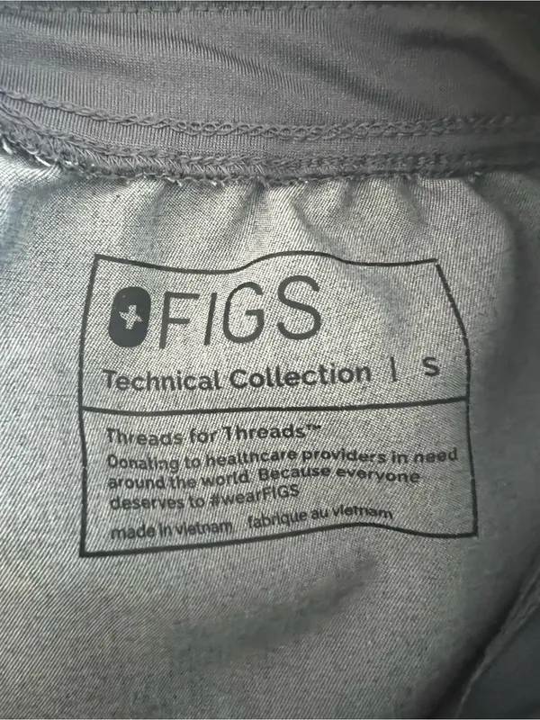 FIGS Technical Collection HW Zamora High Waisted Jogger Pants Grey Women Size S - Image 6
