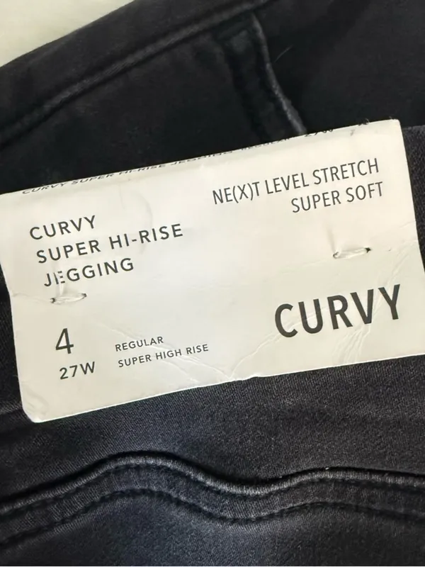 American Eagle Curvy Super High Rise Jegging Black Size 4 NWT Next Level Stretch - Image 5