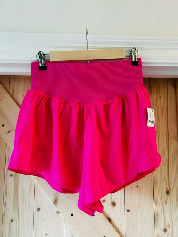 FP Movement by Free People Hot Pink High-Waist Athletic Shorts - Image 3