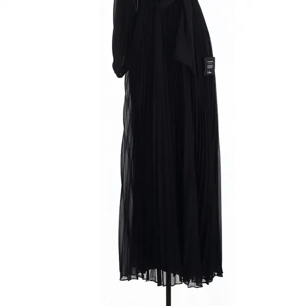Lulus Divine Charm Black Pleated One-Shoulder Maxi Dress Small Evening Formal - Image 7