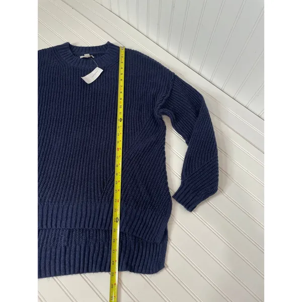 NWT American Eagle Navy Blue Oversized Dreamspun Crew Neck Sweater Size S - Image 4