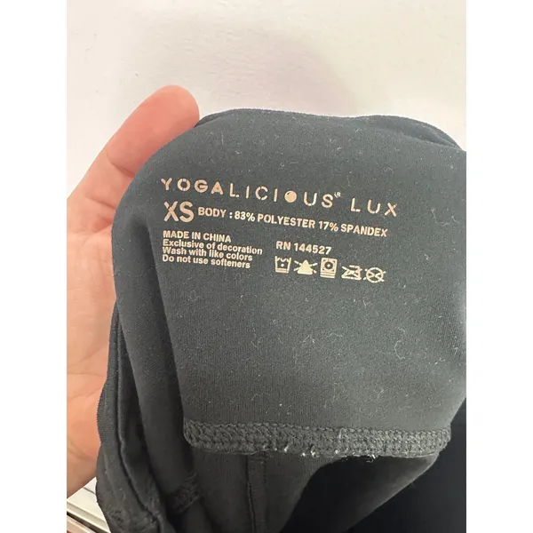 Yogalicious Shorts Womens‎ XS Black High Rise Biker Yoga Athletic Workout - Image 2