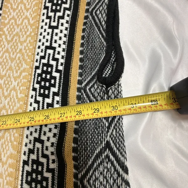Lava Accessories Poncho Drape Women's One Size Saddle Blanket Design Black Beige - Image 10