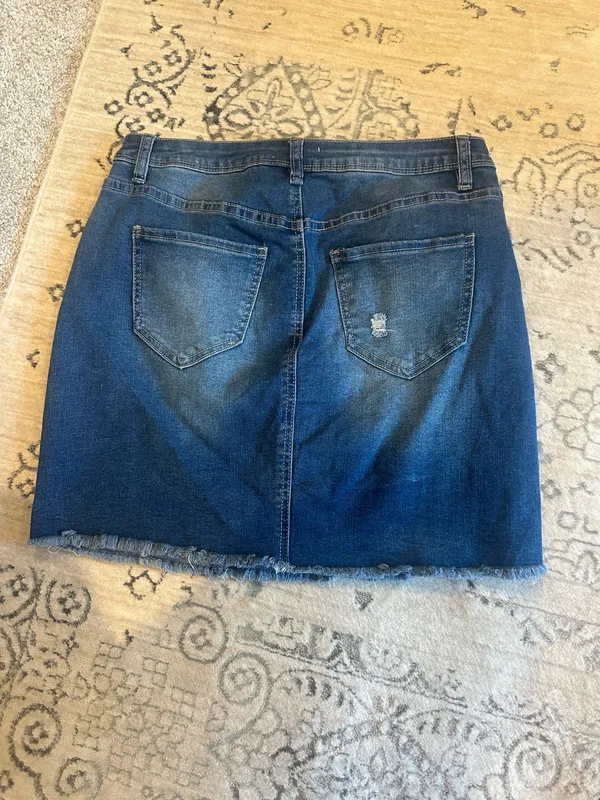 YMI Jeans Distressed Jean Skirt - Image 4
