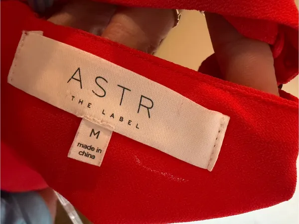 ASTR Red Halter Mini Trapeze Dress - Image 5