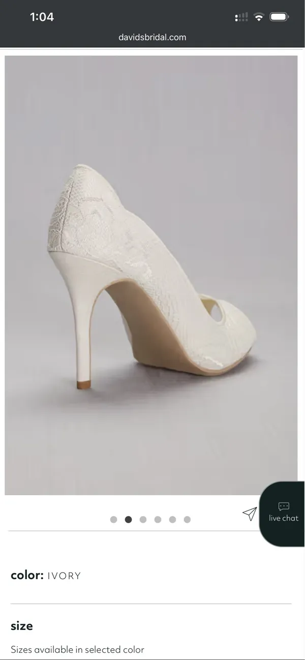 🤍 NWOT David’s Bridal Size 8.5 Layla White Peep Toe Pumps Heels 🤍 - Image 4