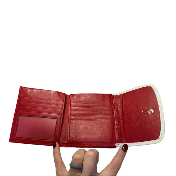 Vintage Rolfs Red Calfskin Leather Wallet | Coin Purse | Snap Closure - Image 6