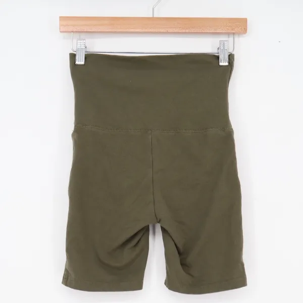 Aerie Bike Shorts Womens XS OG Original Olive Green High Rise Pockets Excellent - Image 6