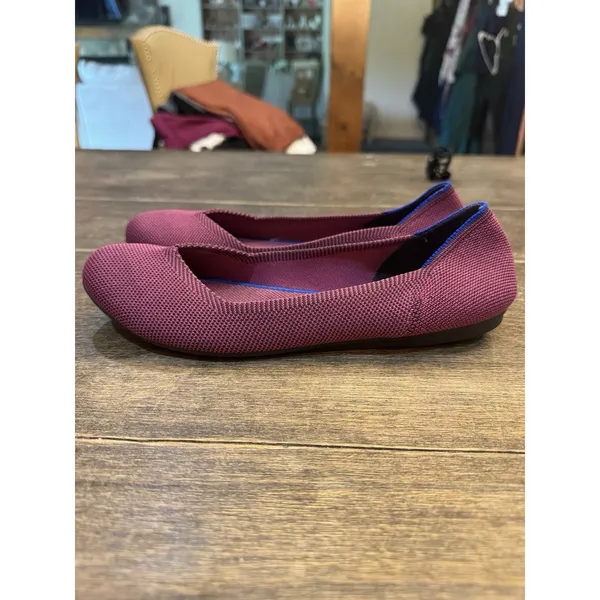 Rothy's Women's Size 8 The Flat Ballet Shoes Round Toe Color Purple - Image 3
