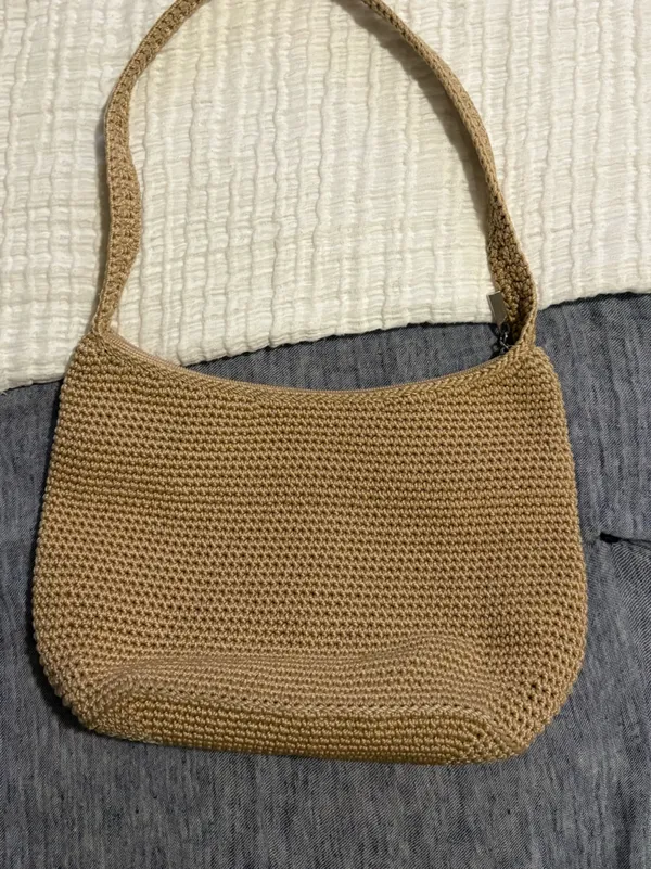 The Sak Woven Shoulder Bag in Tan - Image 2