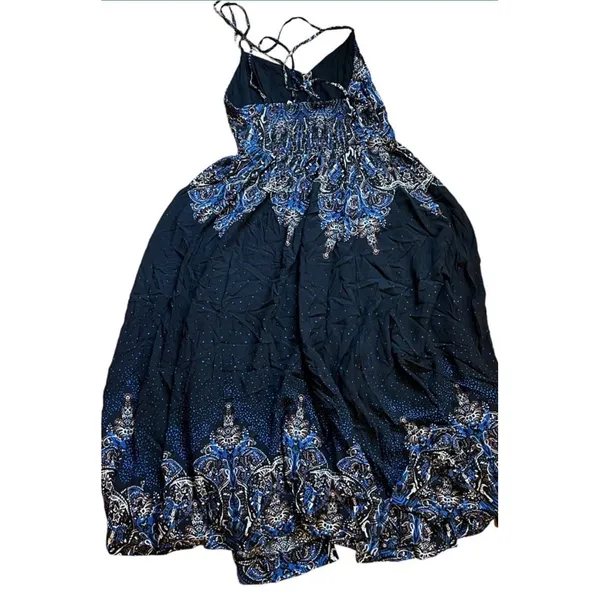 Free People Be My Baby Maxi Dress In‎ Black and Blue - Image 7