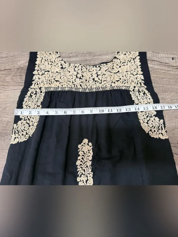 J Marie black‎ and gold shift dress size xs - Image 5