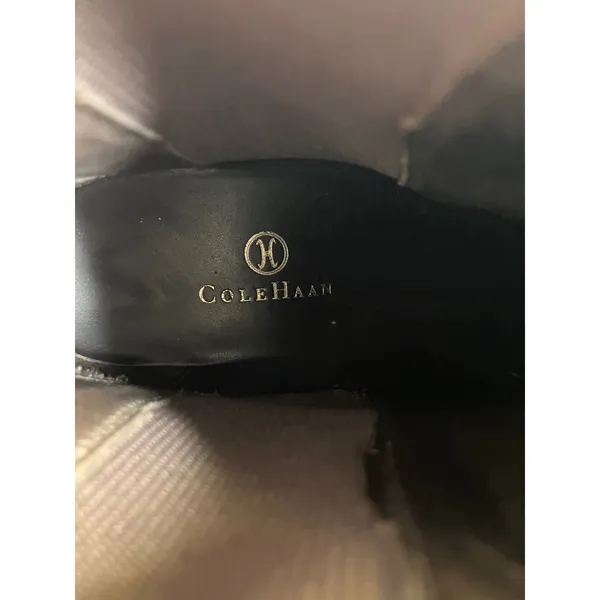 Cole‎ Haan Womens Black Leather Chelsea Heeled Ankle Boots Size 8.5 B - Image 6