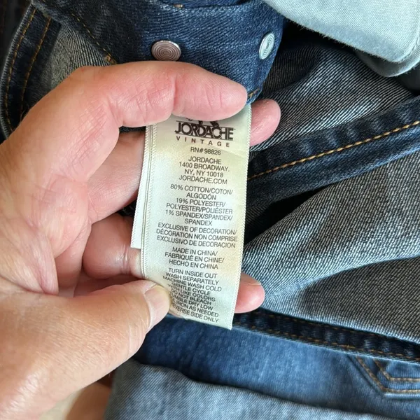 Jordache Denim Cutoff Overalls Waist 32" Inseam 3" Size M - Image 4
