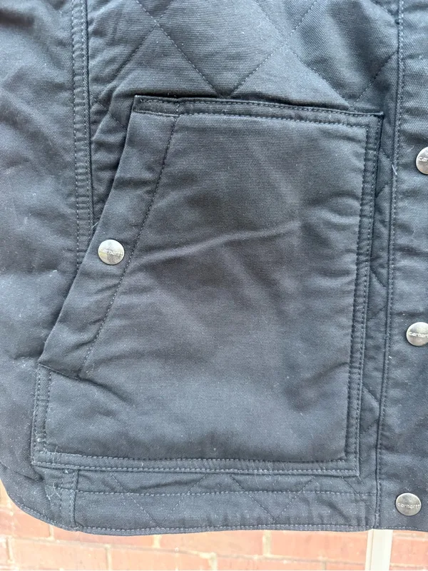 Carhartt Womens Rugged Flex Relaxed Fit Quilted Canvas Insulated Vest Black XL - Image 3