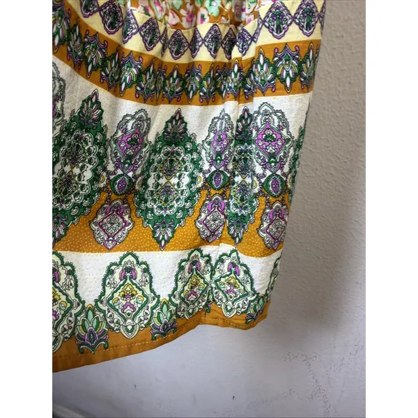 Umgee orange large Floral Shirt Midi Dress bohemian western 90's boho y2k casual - Image 5