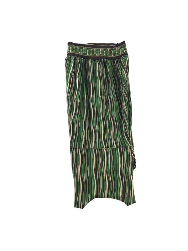 Max Studio Green & Brown Sleeveless Striped Dress XS Womens Casual Knee Length - Image 2
