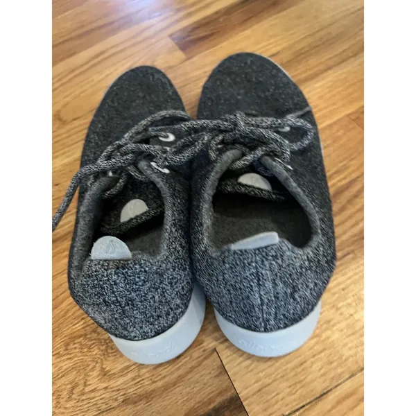 Allbirds Wool Runners Womens Sz 8 Charcoal Gray Merino‎ Wool Lace Shoes USED - Image 3