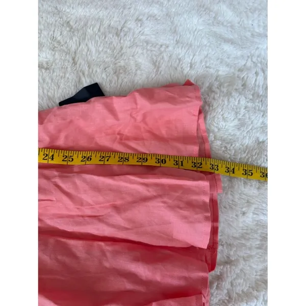 Lulus Undoubtedly Sweet Coral Pink Linen Sleeveless Mini Dress Size XS Vacation - Image 8