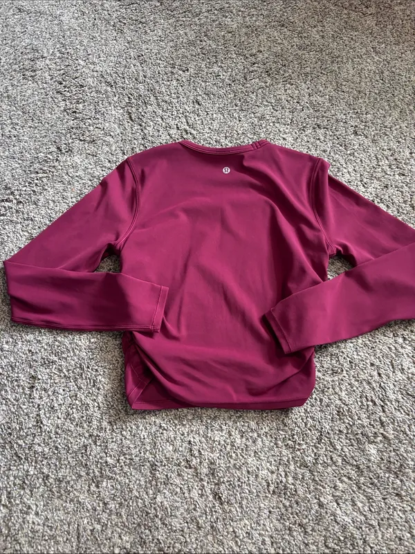 Lululemon All It Takes Nulu Long-Sleeve Shirt Deep Luxe size small - Image 4
