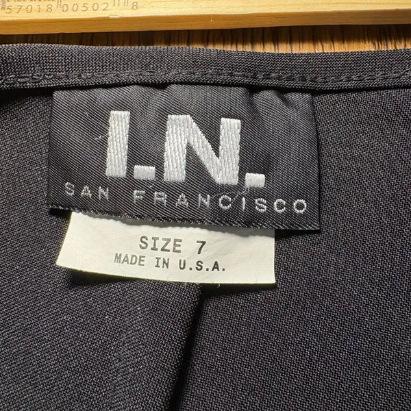 VTG I.N. San Francisco Black High Waisted Dress Pants Trousers Size 7 USA Career - Image 4