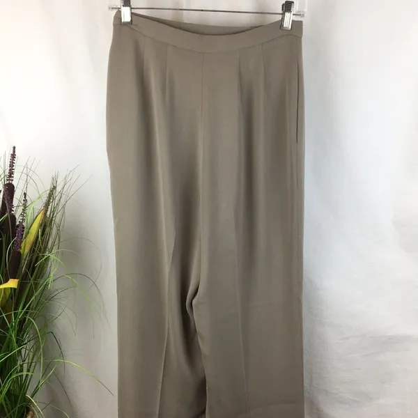 Emanuel Ungaro Vintage Gray-Taupe Straight Leg Trouser Pants 6 - Image 4