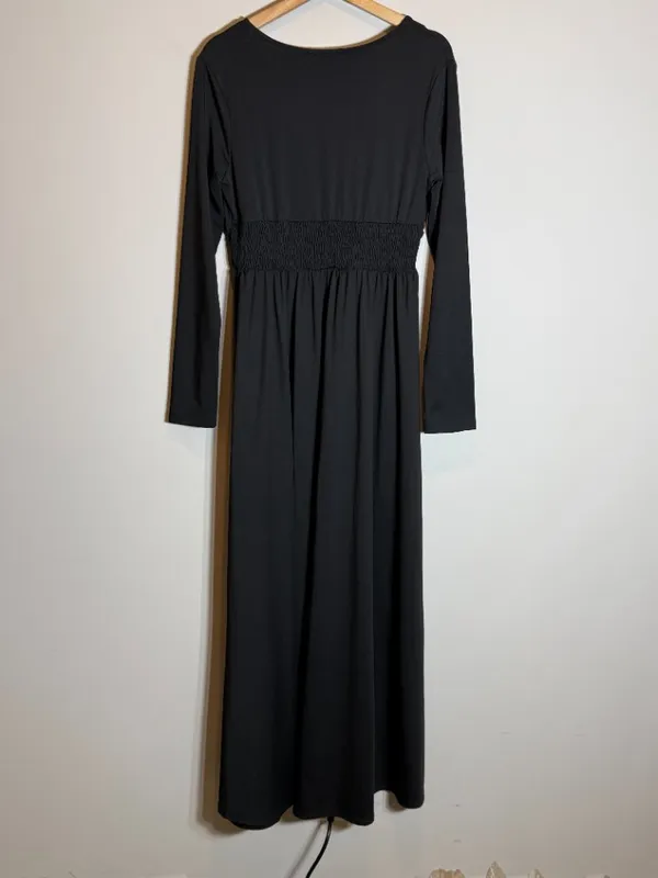 Baltic Born Arianna Maxi Dress Women's Large Black Slit Formal Wedding Cocktail - Image 13