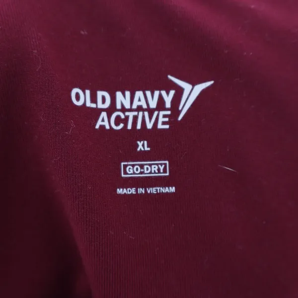 Old Navy Biker Shorts Womens XL Go-Dry Burgundy Compression High Rise Excellent - Image 2