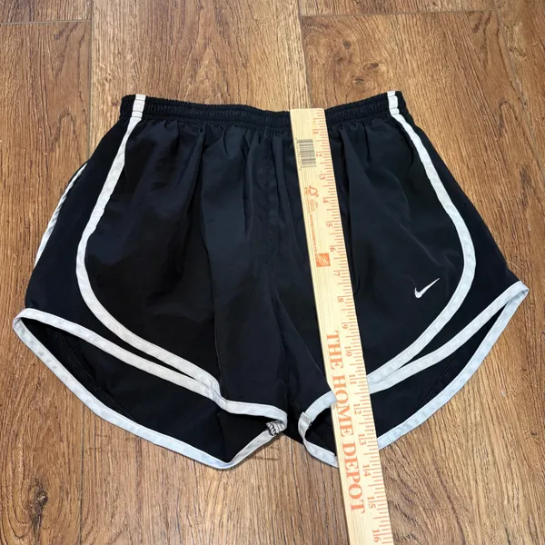 Nike Women's Tempo‎ Running Shorts Black White Small Dri-FIT Lined Active - Image 5
