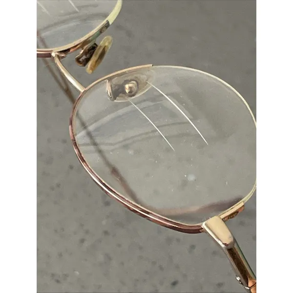 Safilo Eyeglasses Frames ONLY Gold Metal Full Rim 52-19-135 Gold Italy Half Rim - Image 14