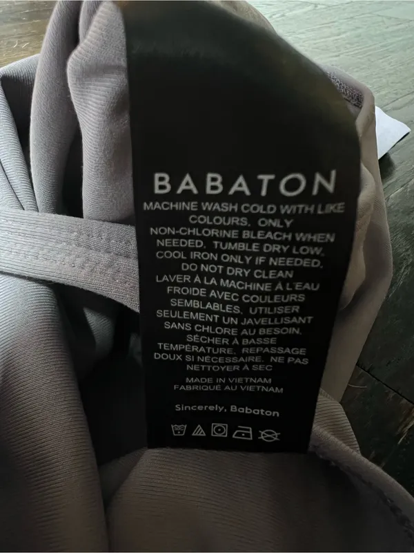 Babaton Aritzia Contour Tank Bodysuit Square Neck Rocky Grey Small - Image 7