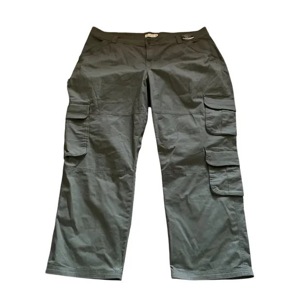 Abercrombie & fitch curve love relaxed fit cargo pants high rise sz 36/22 - Image 4