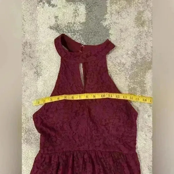 Women’s Burgundy Windsor Dress - Image 6