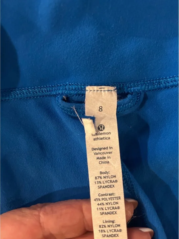 Lululemon Daily Yoga Blue Striped Full Zip Jacket Size 8 - Image 5