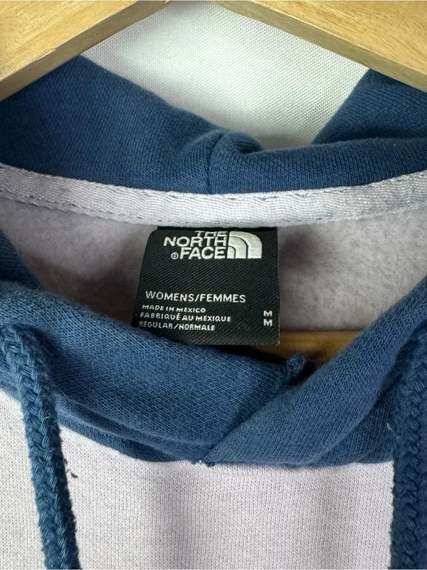 The North Face Pink & Blue Colorblock Pullover Hoodie Sweatshirt M - Image 5