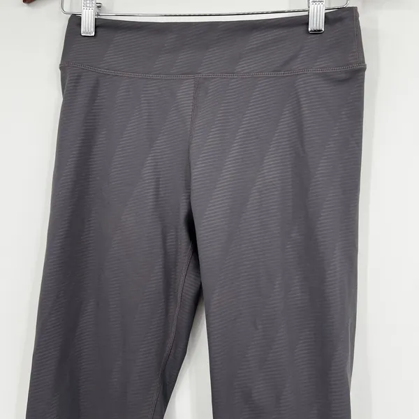 Free People movement gray subtle striped legging pants pull on athleisure small - Image 3