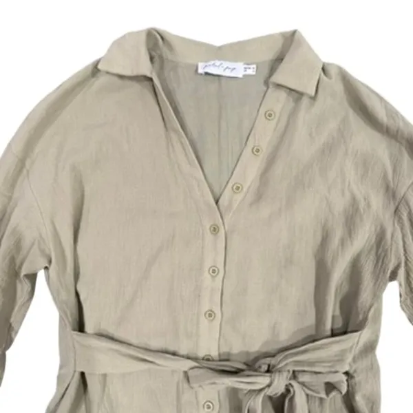 Petal and Pup Long Sleeve Romper in Green, Size US 6​ - Image 3