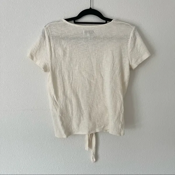 Madewell “Texture & Thread” Top with Tie - Image 3